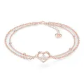 Produktbild: SERASAR Fußkette Damen Schmuck 925 Sterling Silber 18 Karat Rose gold Kette Mädchen Fussketterl Geschenk Idee Valentinstag Jahrestag Geburtstag Geschenke für Frauen