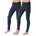 Produktbild: HERMKO 3540 2er Pack Herren Lange Unterhose Long Johns (Weitere Farben) Bio-Baumwolle, Größe:D 5 = EU M, Farbe:Marine