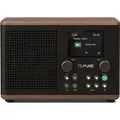 Produktbild: Pure Classic H4 Digital Radio of Küche (Dab+/FM, Bluetooth, USB, AUX, Küchentimer, Alarm), Kaffee Schwarz/Walnuss - Schwarz