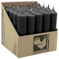 Produktbild: Stabkerzen aus Paraffin, 100/22 mm, Schwarz, KERZENFARM HAHN, Brenndauer ca. 4h, 25 Stück pro Verpackung