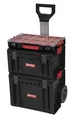Produktbild: QBRICK - Werkzeugtrolley mit 3 x Werkzeugkasten Leer - 3er-Set - Werkstattwagen Leer, Werkzeugbox mit Organizer, Stapelbar, Mobil - Qbrick System PRO SET 2 - Set von PRO TOOLBOX und Organizer PRO 100