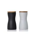 Produktbild: 2er Set Pfeffer- und Salzmühle TWIN black & grey schwarz grau CeraCut® AdHoc