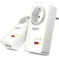 Produktbild: FRITZ!Powerline 1220 Set 2x Adapter, mit integrierter Steckdose, bis zu 1.200 MBit/s, 2x Gigabit LAN