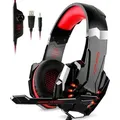 Produktbild: Kotion Each Gaming Headset G9000 mit Mikrofon für PS4 Xbox One PC - Rot