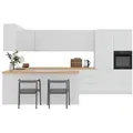 Produktbild: Eckküche, Weiß, Holz, Nachbildung, U-Form, 650x260x210 cm, Küchen, Eckküchen, Eckküchen ohne Geräte