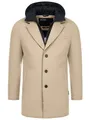 Produktbild: Indicode Herren INApostolos Softshell-Mantel mit Kapuze | Herrenmantel Winter Mantel Jacke Männer Irish Cream, XL