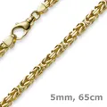 Produktbild: 5mm Kette Halskette Königskette aus 585 Gold Gelbgold 65cm Herren Goldkette