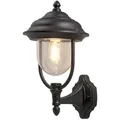 Produktbild: Konstsmide PARMA Außen-Wandleuchte UP, E27 max. 75W, Schwarz, Aluminium / Acrylglas klar KON-7223-750