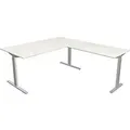 Produktbild: Kerkmann Form 2 Eckschreibtisch L-förmig Weiß T-Fuß 1.600 (B) x 1.800 (T) x 820 (H) mm