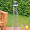 Produktbild: VOSS.garden Leuchtturm 1,35m hoch verzinkt, Gabione, Garten-Dekoration, Metalldeko