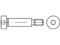 Produktbild: 25 x Pass-Schulterschrauben,Schaftpassung f9 ISO 7379 A 2 16 f9 M 12 x 50 AISI 3