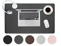 Produktbild: Sidorenko Schreibtischunterlage Mousepad 60x35cm - Büro Zubehör Desk Mat in Grau aus PULeder, rutschfeste Schreibtischunterlage Kinder, Schreibtisch Deko, Schreibtisch Unterlage und Tischunterlage