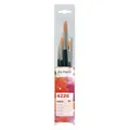Produktbild: da Vinci, NOVA Kurzstielig, Malpinselset, Hobbypinsel, Goldfarbene Synthetikfasern, Acryl, Aquarell & Öl, für Papier & Haut, Grünpolierte Stiele, Vegan, Made in Germany, Flach & Rund, Größe 0