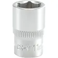 Produktbild: Kurze 6-Kant-Crv-Steckschlüssel 1/4'' 12mm - Yt-1411