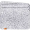 Produktbild: Miqio Platzset waschbar, aus Filz, hellgrau-graumeliert, 44 x 30 cm, 6 Stück