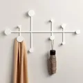 Produktbild: Kazai. Wandgarderobe 'Sval' | Minimalistisches Kleiderhaken-Design aus Berlin | Moderne Garderobenleiste/Garderobenhaken aus Metall für die Wand | Weiß