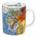 Produktbild: Könitz Geographie Becher Kaffeebecher Teetasse Tasse Trinktasse Porzellan 490 ml