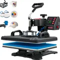 Produktbild: VEVOR Heat Press, 5-in-1 Wärmepresse, Maschine, 29 x 38 cm Klappschalen-Sublimations-Transferdrucker, schnelles Aufheizen, digitale präzise Temperaturkontrolle, Vinyl-Heizpresse
