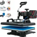 Produktbild: VEVOR Heat Press, 5-in-1 Wärmepresse, Maschine, 29 x 38 cm Klappschalen-Sublimations-Transferdrucker, schnelles Aufheizen, digitale präzise Tempe...