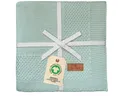 Produktbild: Babydecke DIKOS® Kuscheldecke Bordüre *100%* Bio Baumwolle, Geschenk zur Geburt, DIKOS, Strickdecke 75×100, Baby Erstausstattung Neugeborene, Babygeschenk