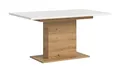 Produktbild: xonox.home Tisch Motion X4AH4T72 Ausziehbarer Esstisch in Artisan Nb. und weiß Nb. mit Säulen-Fußgestell, ca. 150-190x76x90 cm