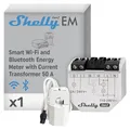 Produktbild: Shelly EM Gen3 + 50А Clamp, WLAN-gesteuert Smart Energiezähler mit Potentialfreiem Kontakt, Stromzange, Leistungsmessung, Hausautomation, Alexa & Google Home, iOS Android App, Kein Hub Erforderlich