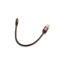 Produktbild: Micro USB (male) zu USB A 3.0 (male) Datenkabel Ladekabel 25cm Lederoptik Braun