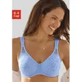 Produktbild: T-Shirt-BH NUANCE, Damen, Gr. 95, Cup C, blau, Netz, Obermaterial: 79% Polyamid, 21% Elasthan, BHs T-Shirt-BH, mit modischem Design und breiten, leicht gefütterten Trägern