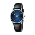 Produktbild: New Swiss Made CALVIN KLEIN Posh Quartz Blue Dial Black Leather Mens Watch