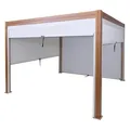 Produktbild: B-Ware Pergola MCW-L46 mit Seitenwand, 3x3m, Gestell Holzoptik, weiß
