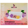 Produktbild: CREARTEC Sapolina Seifengießen Komplettset zur Seifenherstellung - enthält Glycerinseife in weiß und transparent, Seifenfarbe und Duft - 57995