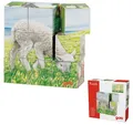Produktbild: Würfelpuzzle BAUERNHOFTIERE Würfel-Puzzle Holz Tiere Kinderpuzzle 6 Motive Farm