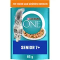 Produktbild: PURINA ONE Senior 7+ Katzenfutter nass, zarte Stückchen in Sauce mit Huhn, 26er Pack (26 x 85g)
