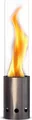 Produktbild: GARDENFLARE Tischfeuer – Edelstahl Feuersäule und Pelletfackel in klein – für Balkon, Garten & Terrasse, 50 cm Höhe, silber