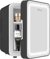 Produktbild: Olvy Kosmetik Kühlschrank 4 Liter, Tragbarer Mini Kühlschrank mit LED Spiegel, Klein Skincare Fridge, Kühl und Heiß für Zimmer, Schwarz