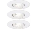 Produktbild: LED Einbauleuchten-Set 3x4,8W 3x580 lm 3000 K schwenkbar weiß/matt Ø 8,2/7,5 cm