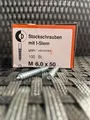 Produktbild: Stockschrauben Mit I-Stern M6x50- 100stk / Galv Verzinkt