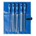 Produktbild: PFERD TOOLS Werkstattfeilen-Set WR 5-tlg. in Rolltasche 250mm Hieb 3 für Feinbearbeitung, Schlichten
