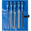 Produktbild: Werkstattfeilen-Set wr 5-tlg. in Rolltasche 250mm Hieb 3 für Feinbearbeitung, Schlichten - Pferd