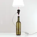 Produktbild: ORION LIGHTSTYLE Lampenfassung E27 Flasche für DIY Leuchte, Bottle, Weinflasche Leuchtenfassung Flaschenadapter, dekorative Tischlampe, transparent
