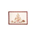 Produktbild: Villeroy & Boch Winter Bakery Delight Große rechteckige Servierplatte für Gebäck, Premium Porzellan, Weiß/Rot/Beige