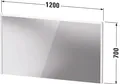 Produktbild: Duravit D-Code Spiegel, LED-Lichtfeld oben, 1200x700mm, externer Lichtschalter notwendig, 9 W, DC70790HGHG0000