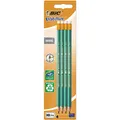 Produktbild: BIC Bleistift Evolution Original 655 HB mit Radierer, Blister à 4 Stück, grün