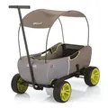 Produktbild: hauck TOYS FOR KIDS Bollerwagen Eco Mobil Forest Green, Transportwagen Handwagen faltbar mit Dach für 2 Kinder, bis 50 kg grau