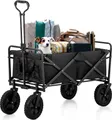 Produktbild: Avalo Bollerwagen - Faltbar - Bis 90KG - 80x47x49 CM - 65L - 360º Räder - Schwarz