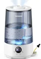 Produktbild: Homvana Luftbefeuchter Schlafzimmer Top-Fill, 3.6L 360°Cool Mist 34H Dauerhaft, Ruhig 16dB (SilentSpary Tech) Klein, Luftbefeuchter Pflanzen, Growtent, Pflanzenbefeuchter, Humidifier Plants (Grau)