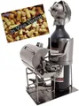 Produktbild: BRUBAKER Weinflaschenhalter Barbecue Grill Flaschenhalter, (inklusive Grußkarte), Weinhalter Metall Skulptur, Wein Geschenk für Grillmeister