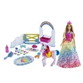 Produktbild: Barbie GTG01 - Dreamtopia Königlich mit Einhorn Spielset Puppe, Haustier-Einhorn und Farbwechsel-Töpfchen, ab 3 Jahren