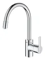 Produktbild: GROHE Feel - Einhand Spültischarmatur mit herausziehbarem Mousseurauslauf (integrierter Rückflussverhinderer Einlochmontage, C-Auslauf), chrom, 32671002