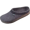 Produktbild: Stegmann Filz Clogs Hausschuh aus Wolle, Flexibles Kork-Latex-Fußbett, Bester Tragekomfort und optimale Passform - Grau - 38